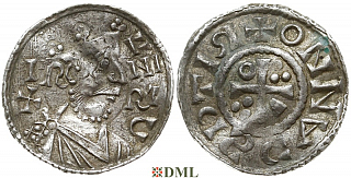 Денарий, Германия, Бавария, K. Heinrich II (1014-1024), м.д. Regensburg, монетарий , Hahn 1976, 29a1.6