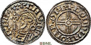 Денарий, Англия, Cnut  (1016-1035), м.д. Rochetser, монетарий Godwine, North 790
