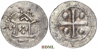 Денарий, Германия, Саксония, Bardo (1031-1051), м.д. Erfurt, Dbg. 878