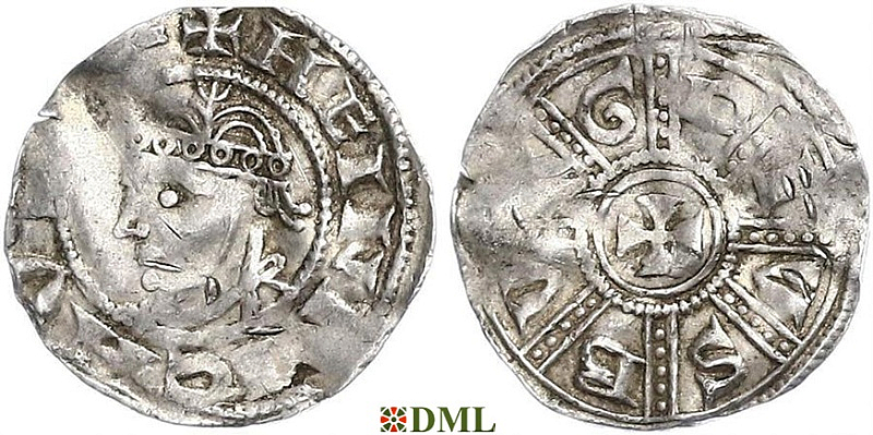 Денарий, Германия, Нижняя Лотарингия, Heinrich IV (1056-1106), м.д. Duisburg, Dbg. 324