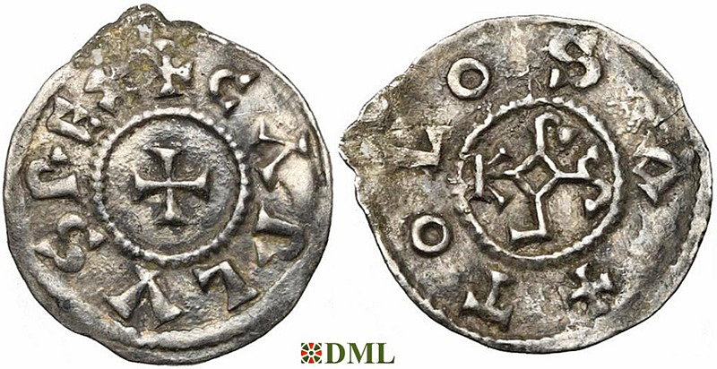 Денарий, Каролинги, Charles le Chauve (840-877), м.д. Aquitaine, Depeyrot 993B