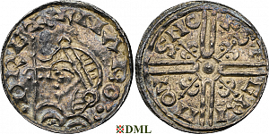 Денарий, Англия, Harold I (1035-1040), м.д. Nottingham, монетарий Sægrim, North 803
