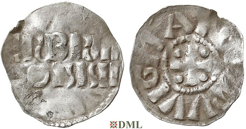 Денарий, Германия, Нижняя Лотарингия, Gf. Wichmann III (994-1016), unknown mints, Ilisch 2000, 20.2