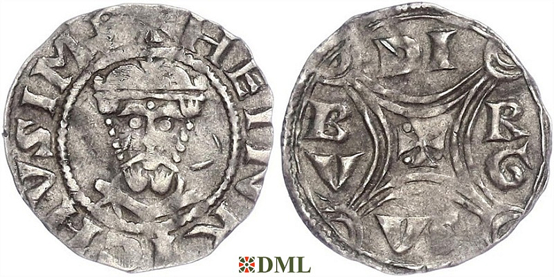 Денарий, Германия, Нижняя Лотарингия, Heinrich III (1046-1056), м.д. Duisburg, Dbg. 317