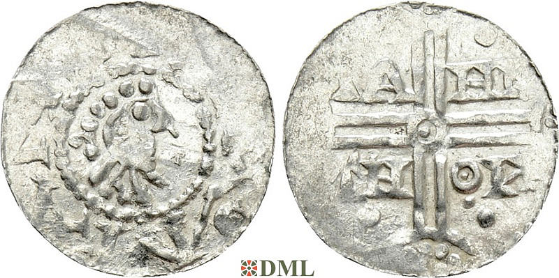 Денарий, Германия, Нижняя Лотарингия, Gf. Hermann (1020-1051), м.д. Emden, Dbg. 772