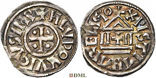 Денье, Каролинги, Louis le Pieux (814-840), Unknown mints, Depeyrot 1179