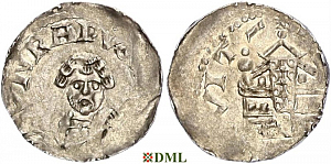 Денарий, Германия, Франкония, Konrad I (1056-1060), м.д. Speyer, Dbg. 839