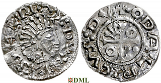 Денарий, Чехия, Богемия, Oldřich (1012-1034), м.д. Praga, Šmerda 129a