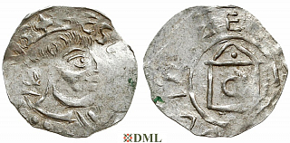 Денарий, Германия, Франкония, Meginhard I (1018-1034), м.д. Wurzburg, Dbg. 859