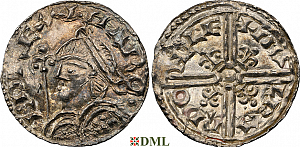 Денарий, Англия, Harold I (1035-1040), м.д. Gloucester, монетарий Dulward, North 803