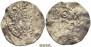 Денарий, Германия, Нижняя Лотарингия, Konrad II (1024-1039), м.д. Tiel, Ilisch 2000, 3.11