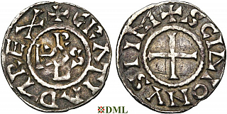 Денарий, Каролинги, Charles le Chauve (840-877), м.д. Saint-Denis, Depeyrot 896