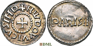 Денарий, Каролинги, Louis le Pieux (814-840), м.д. Paris, Depeyrot 759