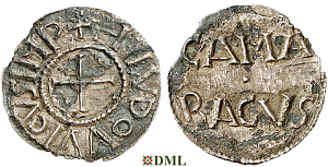 Денье, Каролинги, Louis le Pieux (814-840), м.д. Cambrai, Depeyrot 230