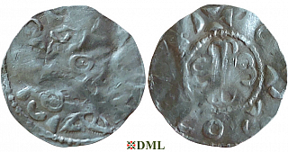 Денарий, Германия, Нижняя Лотарингия, Otto III (983-1002), м.д. Nijmegen-Tiel, Ilisch 2000, 8.9