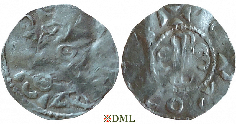 Денарий, Германия, Нижняя Лотарингия, Otto III (983-1002), м.д. Nijmegen-Tiel, Ilisch 2000, 8.9