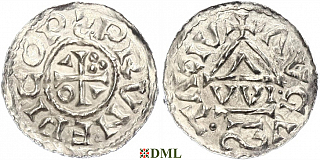 Денарий, Германия, Швабия, Bruno (1006-1029), м.д. Augsburg, монетарий WI, Hahn 1976, 142a2