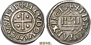 Денье, Каролинги, Louis le Pieux (814-840), Unknown mints, Depeyrot 1179
