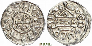 Денарий, Германия, Бавария, Heinrich II (1002-1024), м.д. Salzburg, монетарий CEZO, Hahn 1976, 89a2