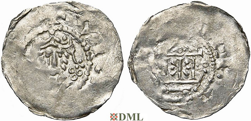 Денарий, Германия, Франкония, Heinrich III (1039-1056), м.д. Mainz, Dbg. 793