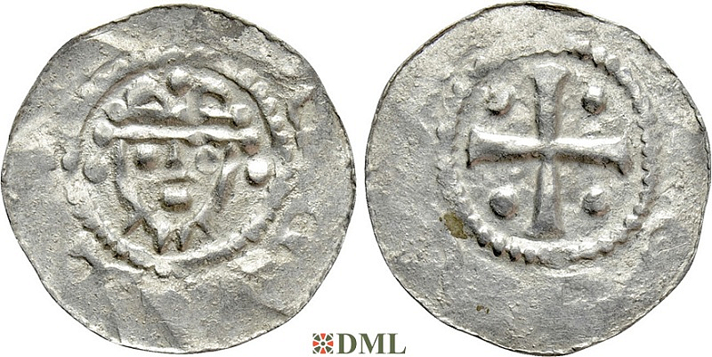 Денарий, Германия, Нижняя Лотарингия, Hermann (1059-1074), м.д. Jever, Dbg. 597