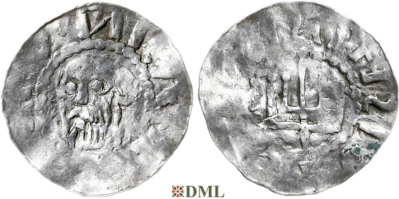 Денарий, Германия, Нижняя Лотарингия, Bernhard II (1011-1059), м.д. Jever, Dbg. 593