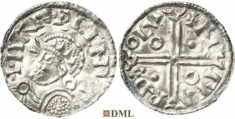 Денарий, Дания, Hardeknut (1035-1042), м.д. Lund, Hbg. 28