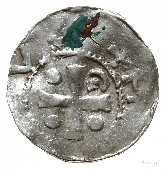 Денарий, Германия, Франкония, Heinrich II (1002-1024), м.д. Worms, Dbg. 845