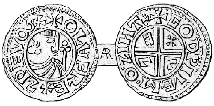 Денарий, Швеция, Olaf Skötkonung (995-1021), м.д. Sigtuna, Malmer 