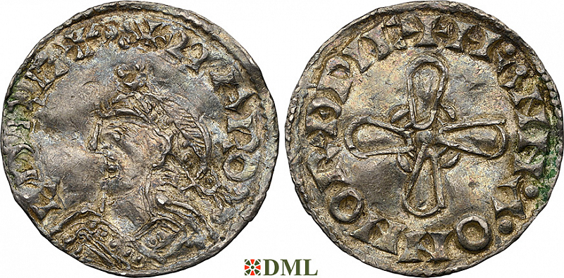 Денарий, Англия, Harold I (1035-1040), м.д. Norwich, монетарий Manna, North 802