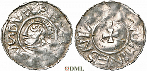 Денарий, Германия, Саксония, Bernhard I (973-1011), м.д. Luneburg, Dbg. 585
