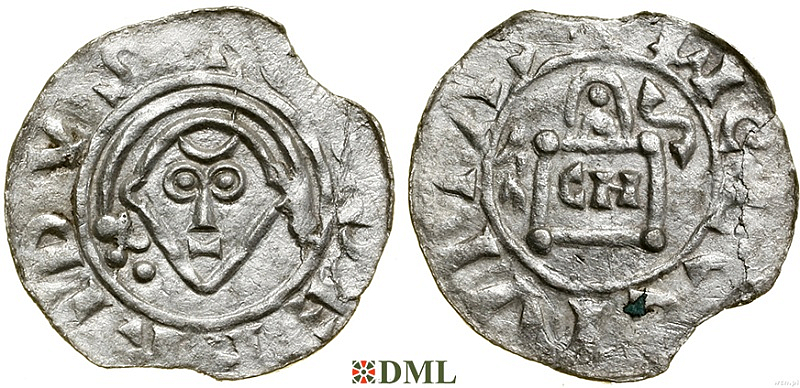 Денарий, Германия, Нижняя Лотарингия, Godfried (†1069), м.д. Merum, Ilisch 2000, 24.2