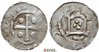 Денарий, Германия, Франкония, Otto I (936-973), м.д. Mainz, Dbg. 777