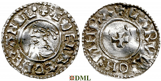 Денарий, Англия, Æthelred II (978-1016), м.д. Worcester, монетарий Garulf, North 777