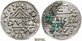 Денарий, Чехия, Богемия, Oldřich (1012-1034), м.д. Praga, Šmerda 133b