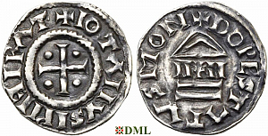 Денарий, Каролинги, Lothaire I (817-855), м.д. Dorestad, Depeyrot 419