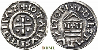 Денарий, Каролинги, Lothaire I (817-855), м.д. Dorestad, Depeyrot 419
