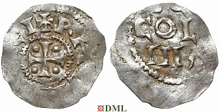 Денарий, Германия, Нижняя Лотарингия, K. Heinrich II (1014-1024), м.д. Koln, Dbg. 358