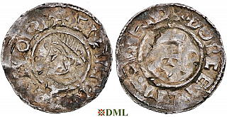 Денарий, Дания, Cnut (1018-1035), м.д. Lund, Hbg. 1