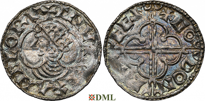 Денарий, Англия, Cnut (1016-1035), м.д. Exeter, монетарий God, North 781
