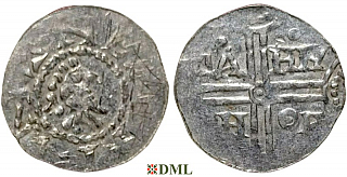 Денарий, Германия, Нижняя Лотарингия, Hermann (1020-1051), м.д. Emden, Dbg. 772/773