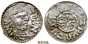 Денарий, Германия, Бавария, Heinrich II (1002-1024), м.д. Salzburg, Hahn 1976, 92B