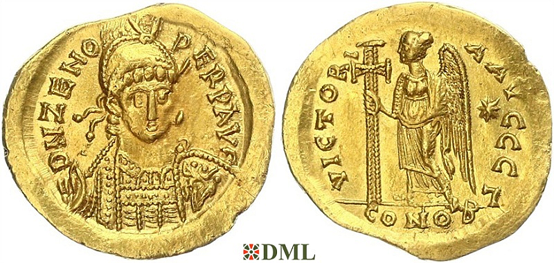 Солид, Византия, Zeno (474-491), м.д. Constantinople