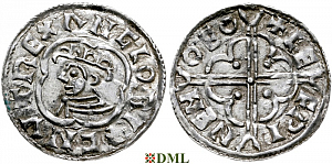 Денарий, Англия, Cnut (1016-1035), м.д. York, монетарий Leofwine, North 781