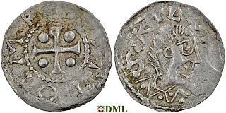 Денарий, Германия, Франкония, Otto III (983-1002), м.д. Wurzburg, Dbg. 856