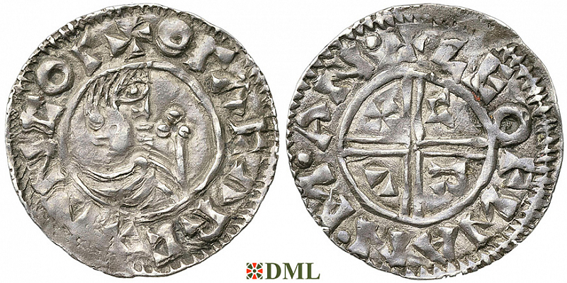 Денарий, Швеция, Olaf Skötkonung (995-1021), м.д. Sigtuna, Malmer -:-