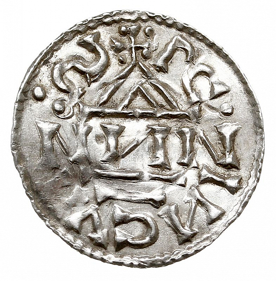 Денарий, Германия, Бавария, Heinrich II (1002-1014), м.д. Regensburg, монетарий ?, Hahn 1976, 27j3