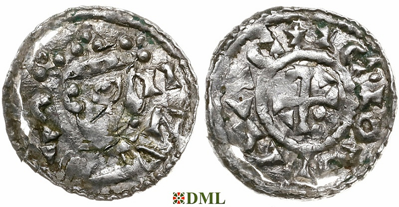 Обол, Германия, Бавария, Heinrich III (1039-1056), м.д. Regensburg, Hahn 1976, 42A