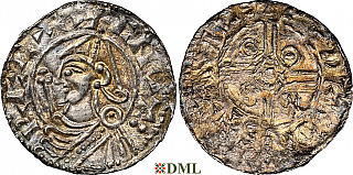 Денарий, Англия, Cnut (1016-1035), м.д. Steyning, монетарий Wudia, North 787