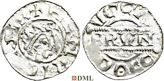 Денарий, Германия, Нижняя Лотарингия, Bruno III (1050-1057), м.д. Dokkum, Ilisch 2000, 21.19